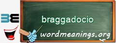 WordMeaning blackboard for braggadocio